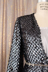 Gunmetal Sequined Knit Jacket S/M