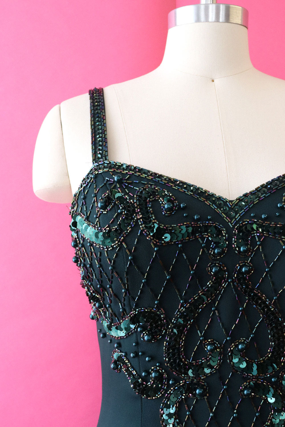 Ivy Green Beaded Dress S