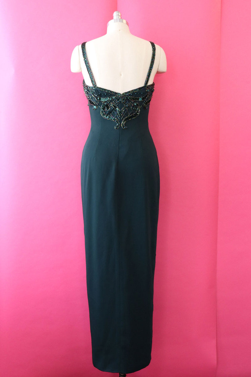 Ivy Green Beaded Dress S