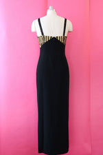 Niteline Deco Beaded Bodice Dress S/M