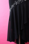 Silver Beaded Bias Cut Gown with Shawl L/XL