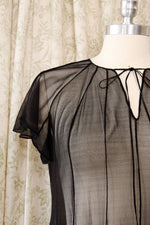 Sheer Silk Goth Gown XS-M