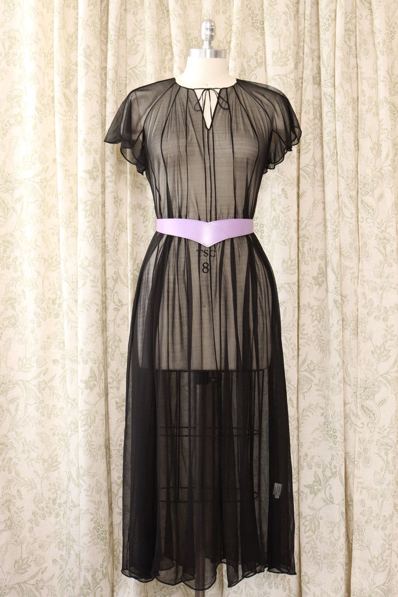 Sheer Silk Goth Gown XS-M
