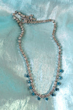 Crystal Blue Drop Necklace