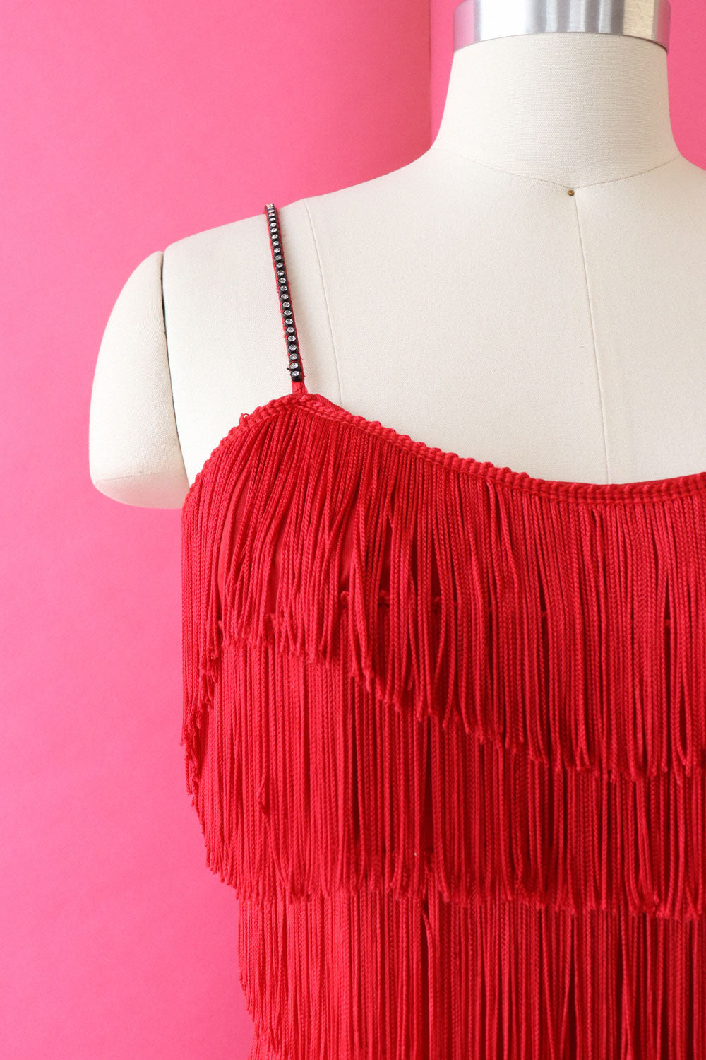 Scarlet Fringe Mini Dress S