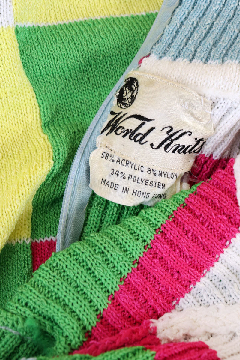 Candy Knit Squares Maxi Dress XS-M