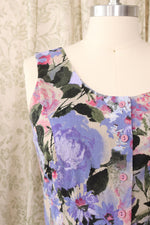 Impressionist Floral Peplum Dress M/L