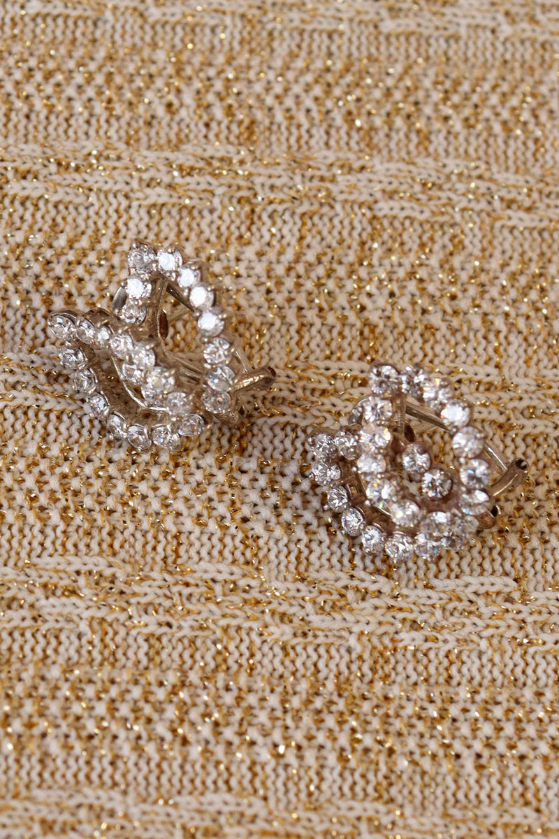 Sparkly Leaf Earrings