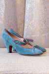 Maud Frizon Blue Suede Shoes 9