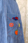 Turtle Applique Denim Skirt L/XL