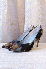 1950s Brocade Floral Pumps 8