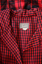 Mixed Plaid Quilted Hostess Dress XS