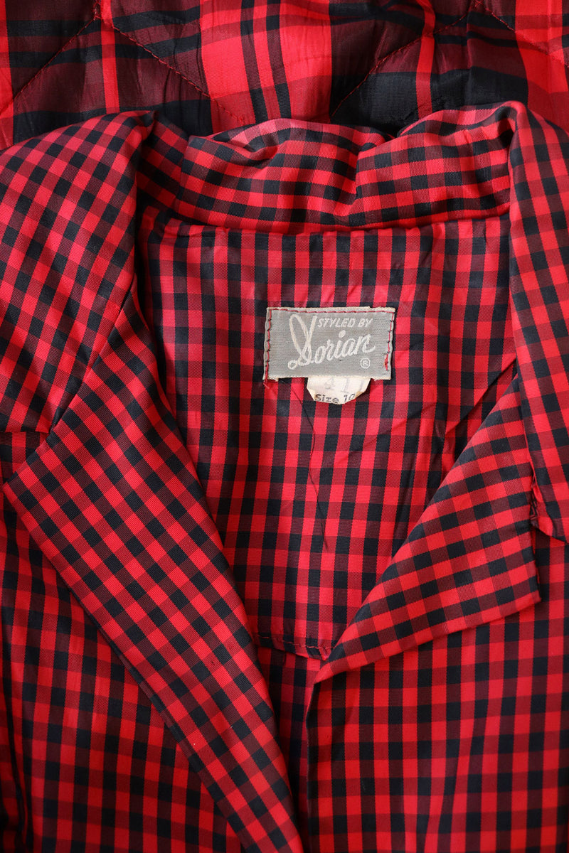 Mixed Plaid Quilted Hostess Dress XS
