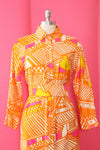 1960s Ogust Vibrant Dress/Duster S/M