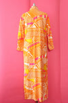 1960s Ogust Vibrant Dress/Duster S/M