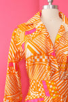 1960s Ogust Vibrant Dress/Duster S/M