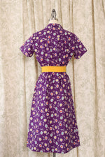 1940s Folk Floral Day Dress S/M
