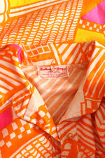 1960s Ogust Vibrant Dress/Duster S/M