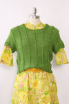 Spring Green Short Sleeved Sweater L