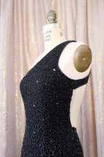 LAYAWAY Carnival Bead Cutout Asymmetrical Gown M-M/L