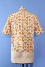 Mushroom Print Cotton Top M