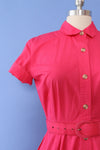 Hot Pink Cotton Shirtdress XS/S