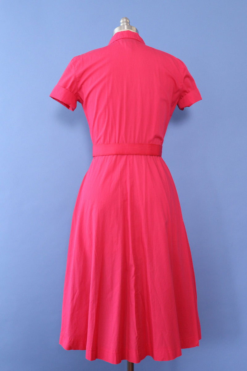 Hot Pink Cotton Shirtdress XS/S