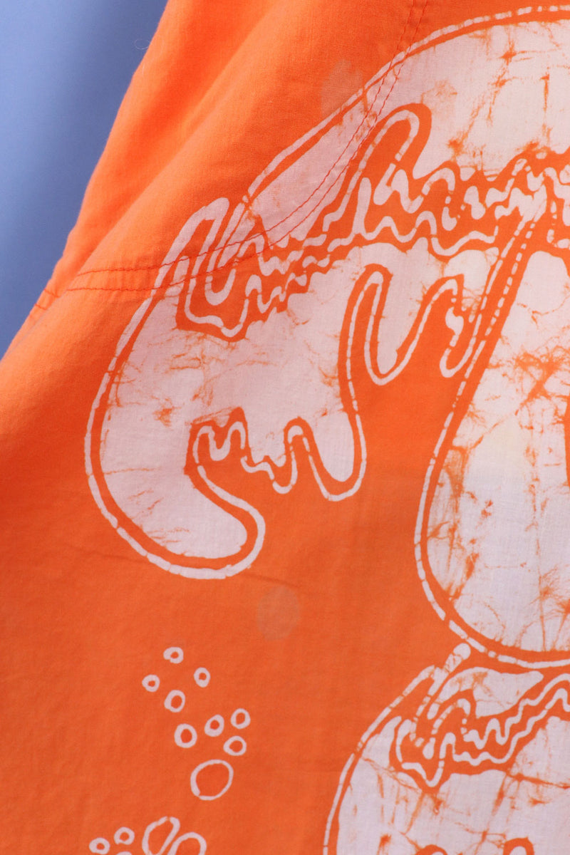 Tangerine Koi Cotton Dress M/L