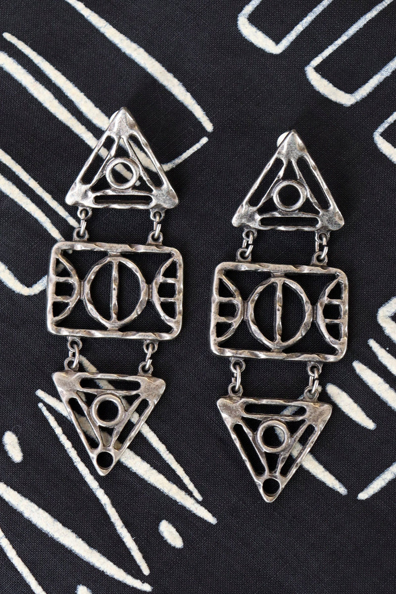 Triangular Trinity Earrings