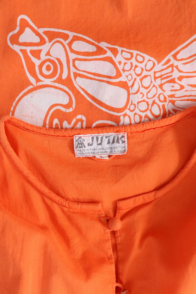 Tangerine Koi Cotton Dress M/L