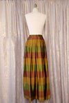 Gilded Green Stripe Ball Skirt S/M