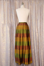 Gilded Green Stripe Ball Skirt S/M