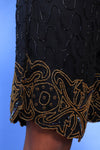 Deco Beaded Silk Shorts L