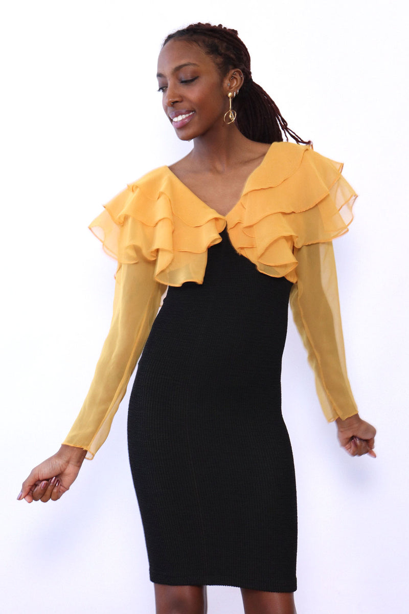 Mango Ruffle Scrunchie Bodycon Dress S-L – OMNIA