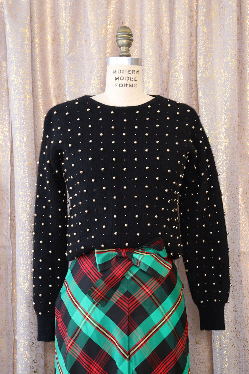 Starry Night Beaded Angora Sweater S/M