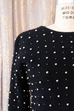 Starry Night Beaded Angora Sweater S/M