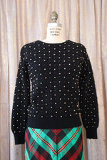 Starry Night Beaded Angora Sweater S/M