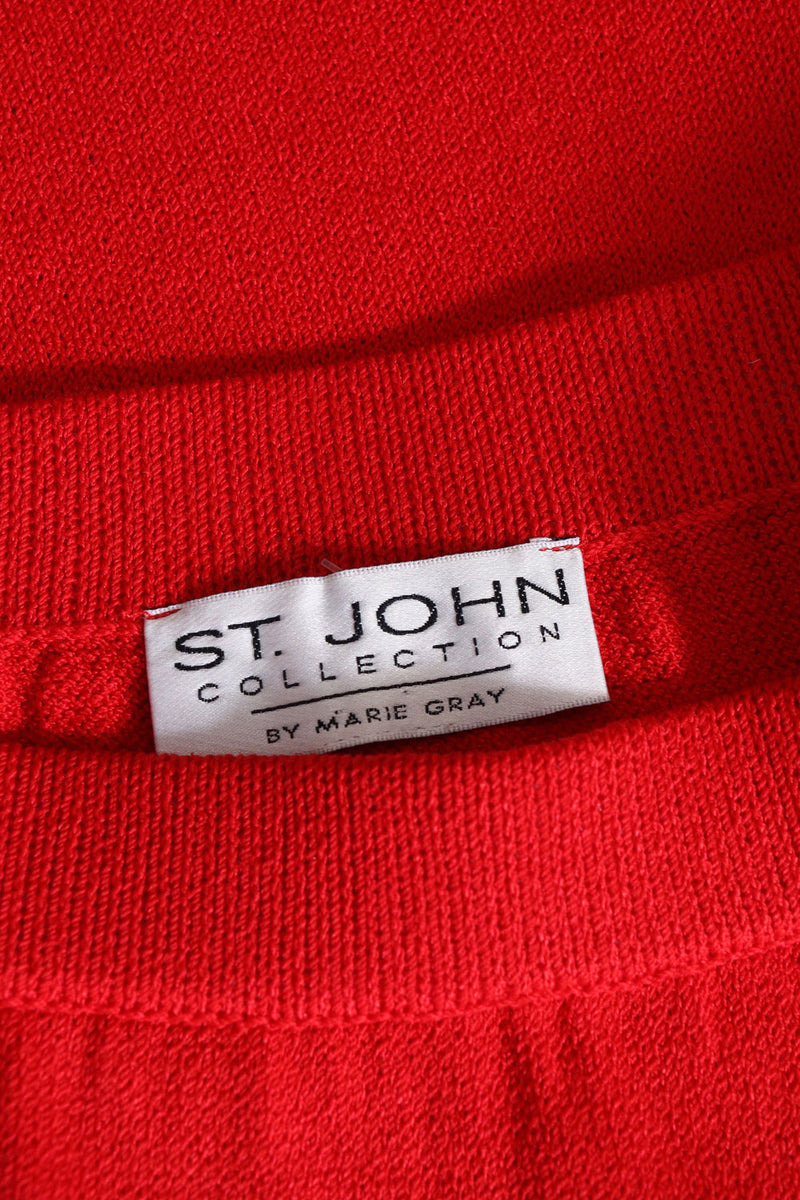 St. John Cherry Red Pencil Skirt M