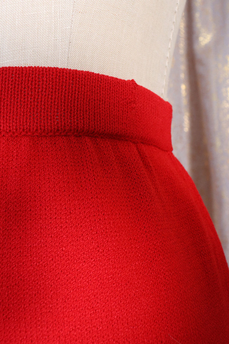 St. John Cherry Red Pencil Skirt M