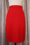 St. John Cherry Red Pencil Skirt M