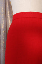 St. John Cherry Red Pencil Skirt M