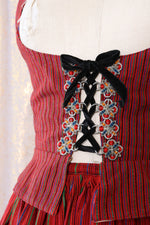 Ruby Folk Embroidered Dirndl Ensemble S/M