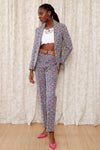 Full Floral Honeycomb Pant Suit S