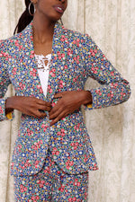 Full Floral Honeycomb Pant Suit S