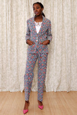 Full Floral Honeycomb Pant Suit S