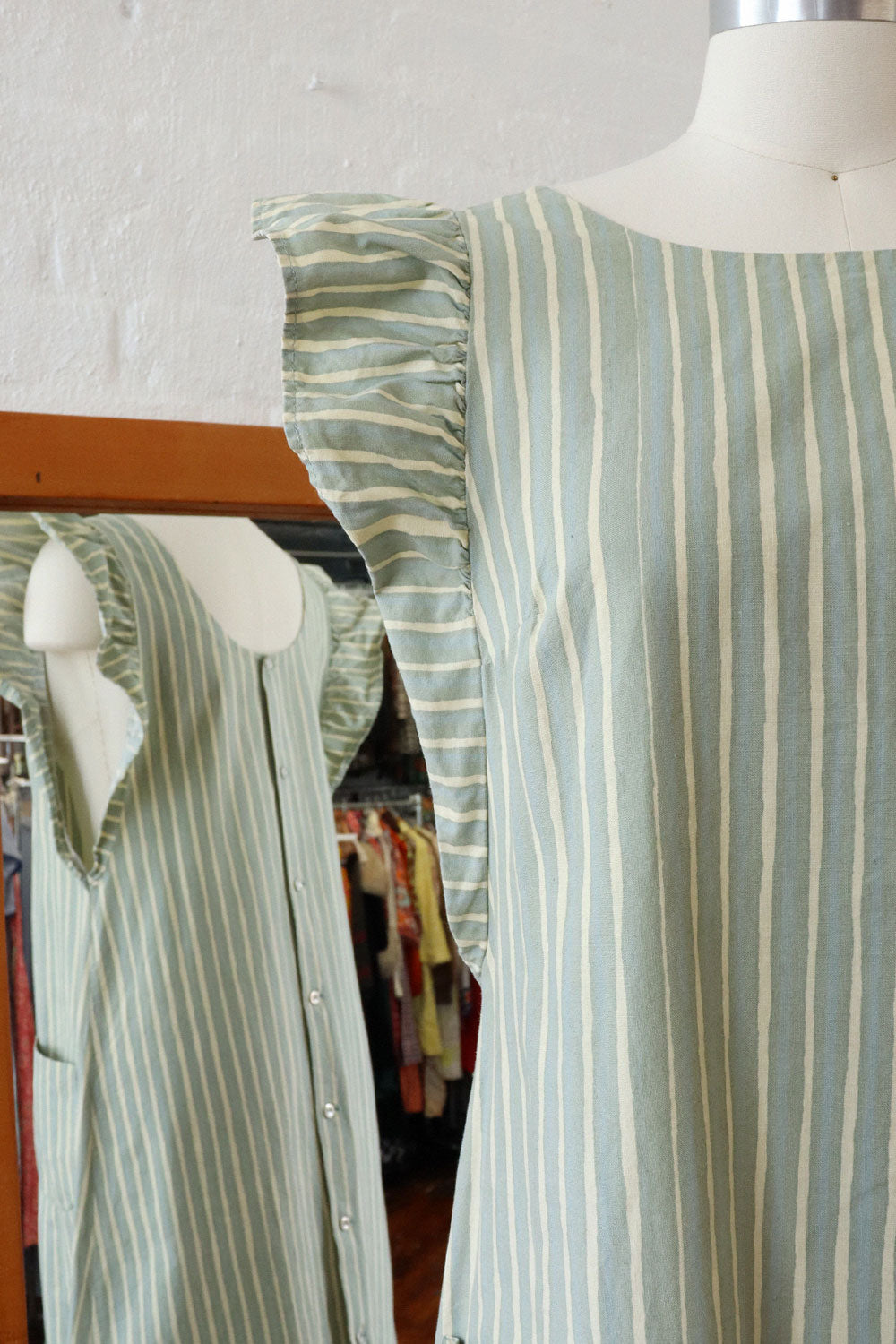Marimekko Clay Stripe Liisan Apron Dress M