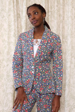 Full Floral Honeycomb Pant Suit S