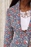 Full Floral Honeycomb Pant Suit S