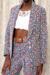 Full Floral Honeycomb Pant Suit S