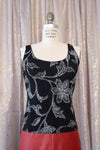 Frosty Floral Lurex Tank M/L